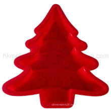 Árbol de Navidad molde de pastel de silicona (RS36)